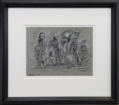 Lot 288 - STUDY FOR PRISONERS OF WAR, A MIXED MEDIA BY PETER HOWSON