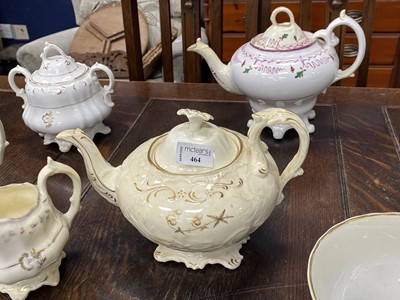Lot 464 - A VICTORIAN PART TEA SERVICE AND OTHER CHINA