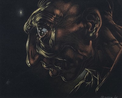 Lot 777 - PERFORMER, A PASTEL BY PETER HOWSON