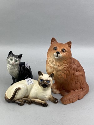 Lot 475 - A LOT OF THREE BESWICK CATS