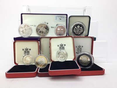 Lot 74 - A COLLECTION OF SILVER PROOF AND OTHER COINS