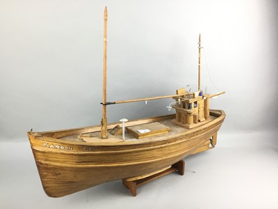 Lot 497 - A MODEL OF A FISHING BOAT