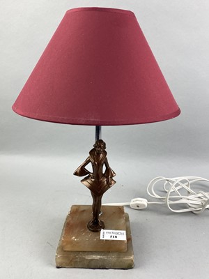 Lot 518 - AN ART DECO STYLE TABLE LAMP