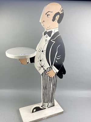 Lot 521 - A NOVELTY PAINTED WOOD DUMB WAITER