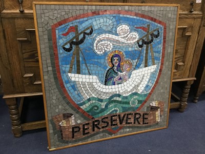 Lot 566 - THE LEITH COAT OF ARMS, A MOSAIC