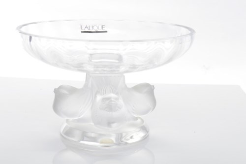 Lot 1118 - MODERN LALIQUE GLASS COMPORT modelled as a...