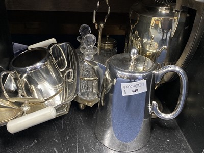 Lot 449 - A LOT OF SILVER PLATED ITEMS