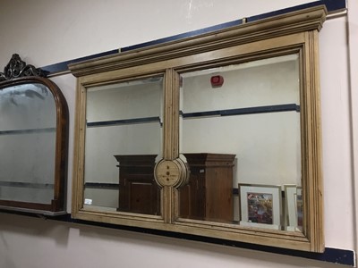 Lot 532 - A VICTORIAN OVER MANTEL MIRROR AND ANOTHER