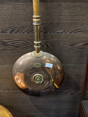 Lot 455 - A COPPER BED WARMING PAN