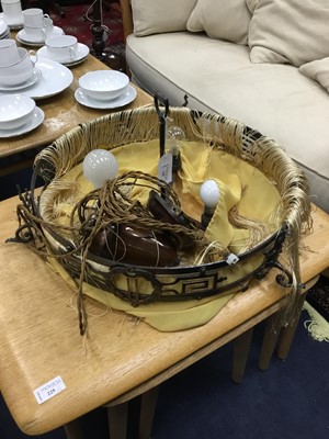 Lot 538 - A CIRCULAR CEILING LIGHT SHADE