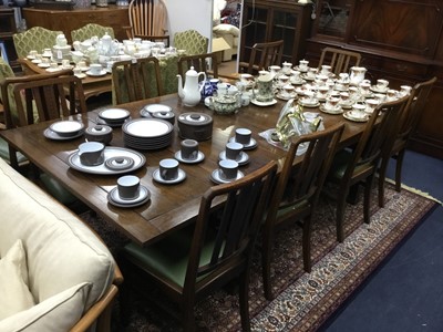 Lot 420 - A 20TH CENTURY OAK DINING ROOM SUITE