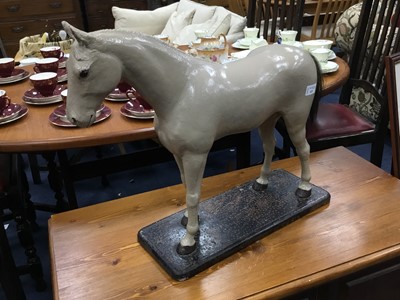 Lot 433 - A PAINTED WOOD MODEL OF A HORSE