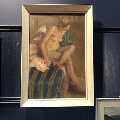 Lot 494 - FOREST BY MOONLIGHT, BRITISH SCHOOL