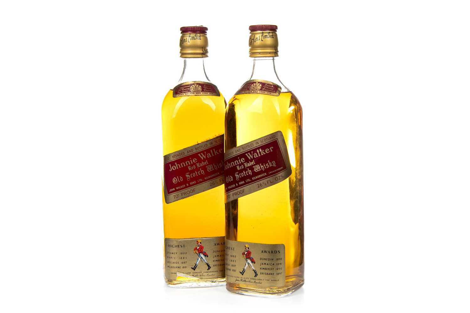 Lot 10 - TWO BOTTLES OF JOHNNIE WALKER RED LABEL 1970s