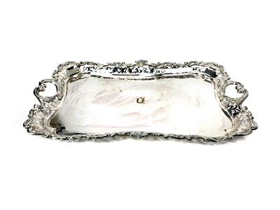 Lot 503 - A VICTORIAN SILVER PLATED TEA TRAY