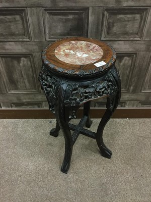 Lot 773 - AN EARLY 20TH CENTURY CHINESE IRONWOOD PLANT TABLE