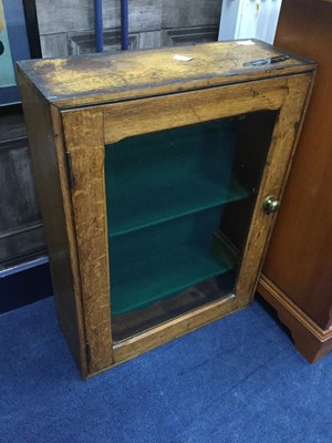 Lot 296 - A VICTORIAN OAK CUPBOARD