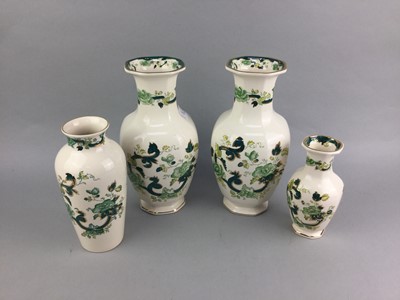 Lot 205 - A MASONS 'CHARTREUSE' GINGER JAR AND COVER AND OTHER CERAMICS