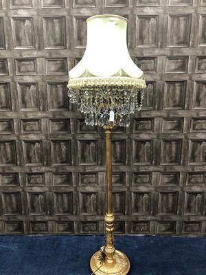 Lot 107 - A GILDED WOOD STANDARD LAMP
