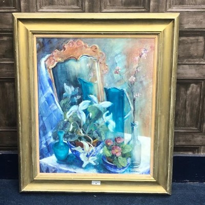 Lot 80 - REFLECTION IN BLUE BY CAROL CAMERON