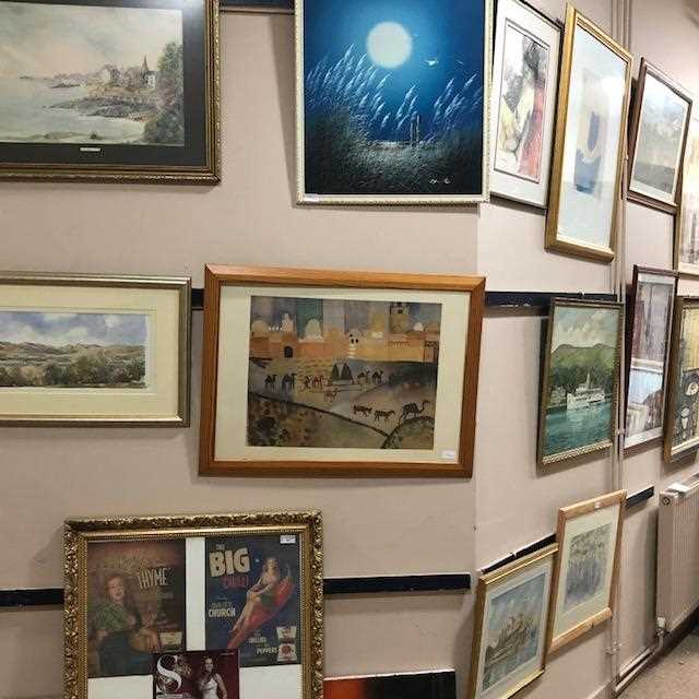 Lot 96 - A LARGE LOT OF VARIOUS PAINTINGS AND PRINTS