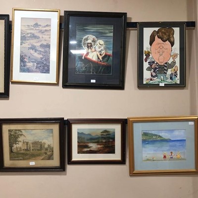 Lot 67 - A LARGE LOT OF VARIOUS PAINTINGS AND PRINTS