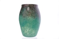 Lot 1165 - MONART GLASS VASE of oviform, with mottled...