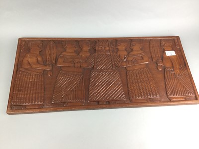 Lot 72 - A LOT OF TWO AFRICAN CARVED WOOD PANELS
