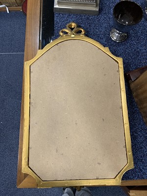 Lot 1396 - A PAIR OF GILT-WOOD UPRIGHT MIRRORS