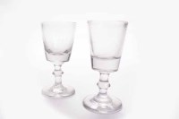 Lot 1169 - LATE GEORGE III WINE GLASS possibly Scottish,...