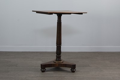 Lot 1409 - A WILLIAM IV MAHOGANY AND ROSEWOOD OCCASIONAL TABLE