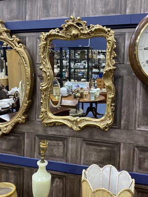 Lot 83 - A LOT OF TWO GILT FRAMED WALL MIRRORS