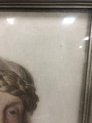 Lot 460 - PORTRAIT OF A LADY WITH BLACK BEADS, A PASTEL BY JOHN BULLOCH SOUTER