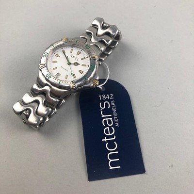 Lot 242 - A GENT'S EBEL STAINLESS STEEL WRISTWATCH