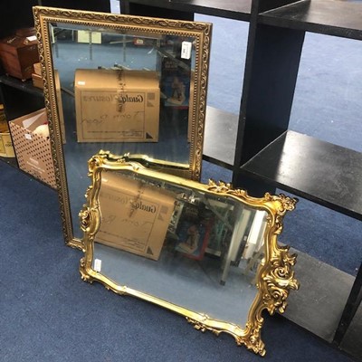 Lot 368 - A LOT OF TWO GILT FRAMED WALL MIRRORS