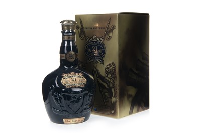 Lot 214 - CHIVAS REGAL ROYAL SALUTE 21 YEARS OLD SAPPHIRE DECANTER