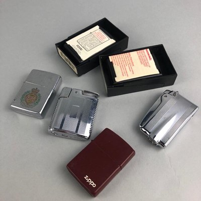 Lot 147 - A LOT OF FOUR ZIPPO AND TWO RONSON LIGHTERS
