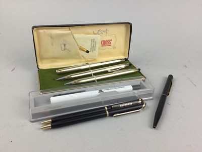 Lot 149 - A LOT OF THREE CROSS BALLPOINT PENS ALONG WITH THREE OTHERS