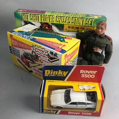 Lot 406 - A DINKY DIE CAST ROVER 3500 AND OTHER MODEL VEHICLES