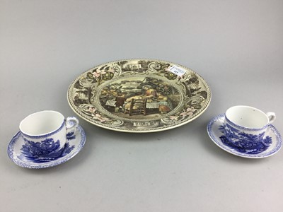 Lot 415 - A ROYAL DOULTON PLATE 'THE COTTAGE DOOR' AND OTHER CERAMICS