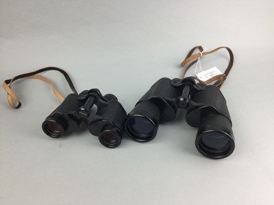 Lot 323 - A PAIR OF PRINZ 10 X 50 BINOCULARS AND ANOTHER PAIR