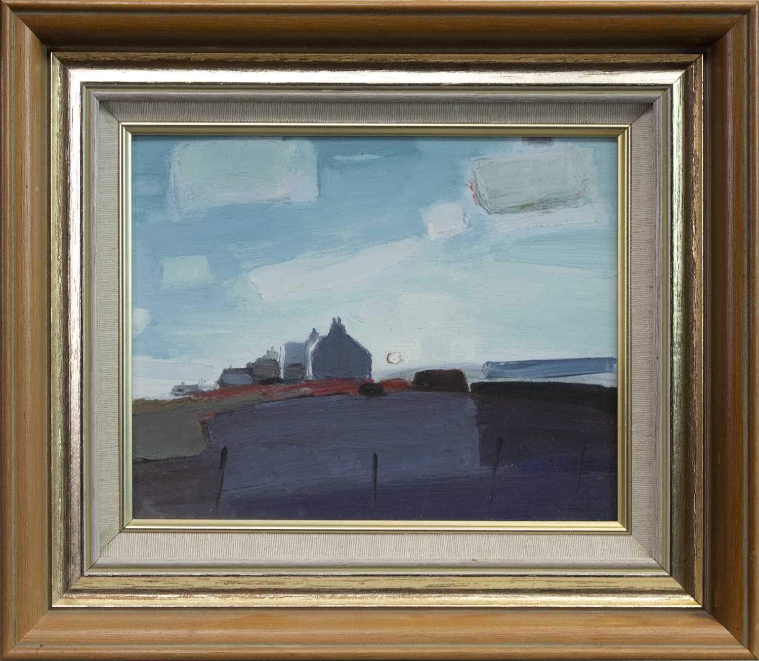 Lot 517 - ABANDONED COTTAGES, AN OIL BY JOHN MCINTYRE
