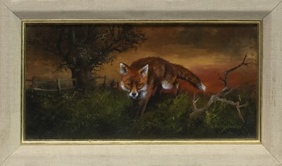 Lot 37 - FOX, AN OIL BOARD BY GORDON ASHLEY HUNTER
