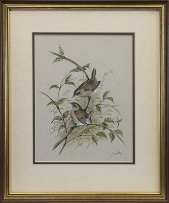 Lot 490 - A PAIR OF WRENS, A PRINT BY ERIC PEAKE