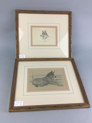 Lot 171 - A LOT OF FOUR PICTURES, INCLUDING TWO SKETCHES OF DOGS