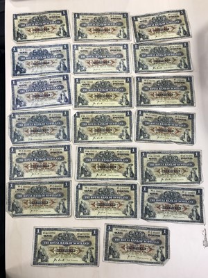 Lot 33 - A LARGE COLLECTION OF SCOTTISH ONE POUND £1 NOTES