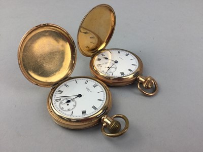 Lot 426 - A LOT OF TWO ROLLED GOLD POCKET WATCHES