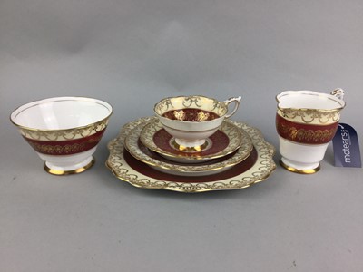 Lot 435 - A ROYAL STAFFORD TEA SERVICE ALONG WITH AN ASHET AND DISHES