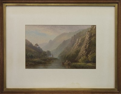 Lot 492 - RIVER SCENE WITH FIGURES