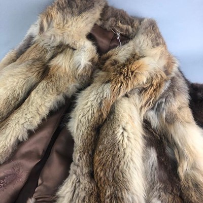 Lot 444 - A VINTAGE FUR JACKET AND ANOTHER